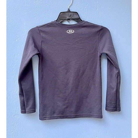 Under Armour Waffle Boy Size 7 Dark Grey All Season Gear Long Sleeve Spell Out - Picture 16 of 16